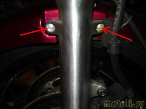 Как заменить масло в вилке на Honda CB 400 SF
