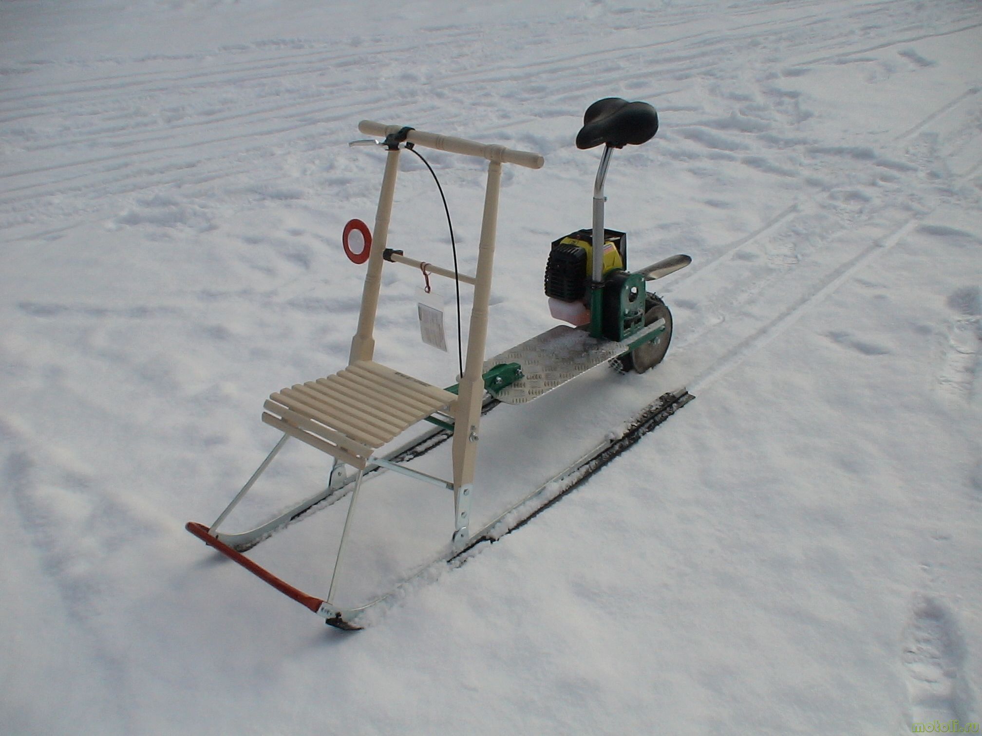 Мотофинки для рыбалки с ездой по снегу своими