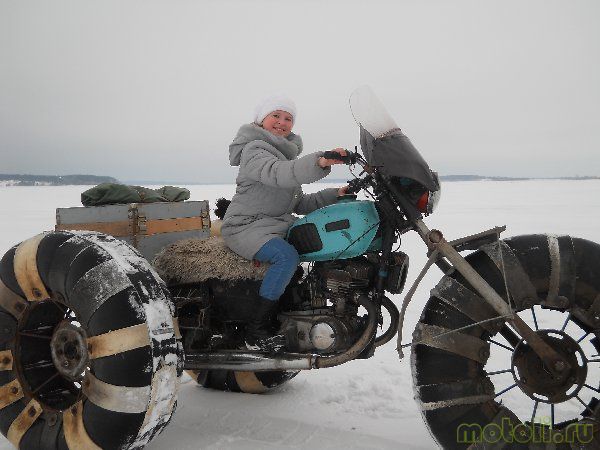 самодельный снегоход на колесах